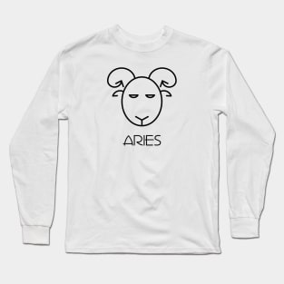 Aries Doodle Line Art Long Sleeve T-Shirt